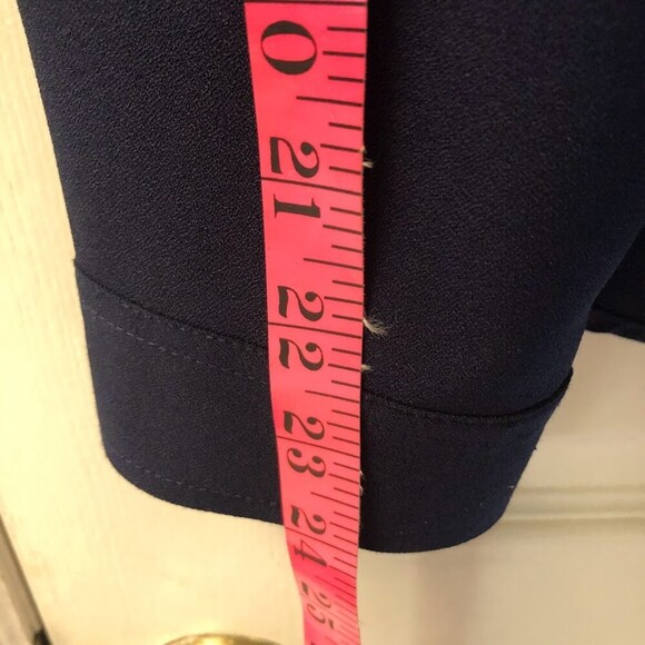 Vintage Lila Rose Women's Navy Blue Collared Long Sleeve Pulloever Blouse Medium - Picture 9 of 10